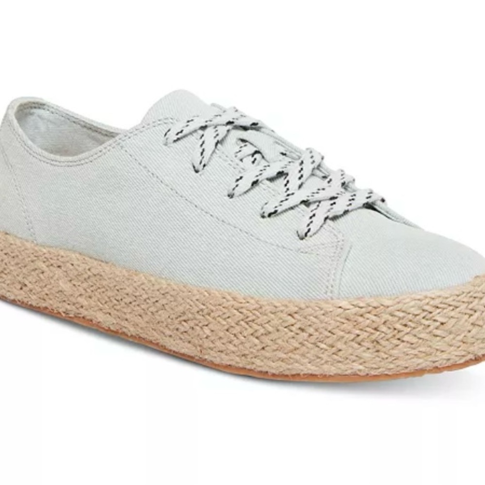New Madden 9M Teal Cannes Lace Up Platform Espadrille Sneakers